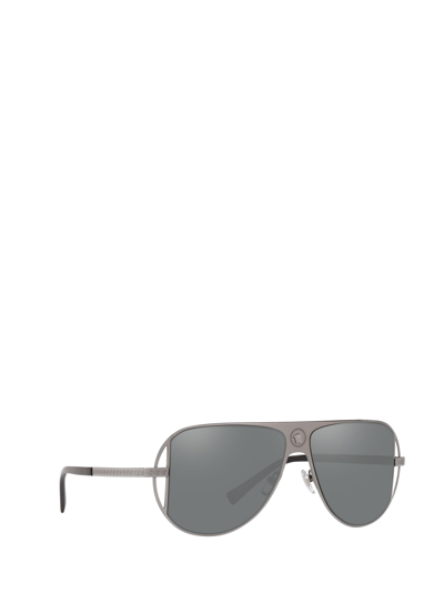 Shop Versace Eyewear Sunglasses In Gunmetal