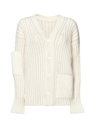 Shop Jacquemus Cardigan In Off White