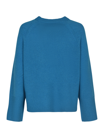 Shop 360cashmere Rib Knit Sweater In Kingfisher
