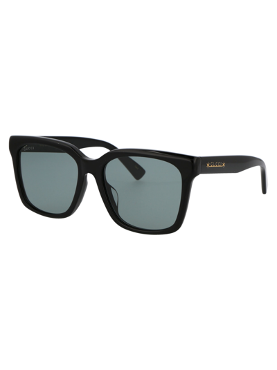 Shop Gucci Gg1175sk Sunglasses In 002 Black Black Smoke
