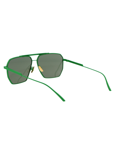 Shop Bottega Veneta Bv1012s Sunglasses In 006 Green Green Green
