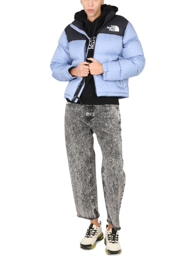 The North Face Nuptse Cropped Down Jacket In Folk Blue In Blue