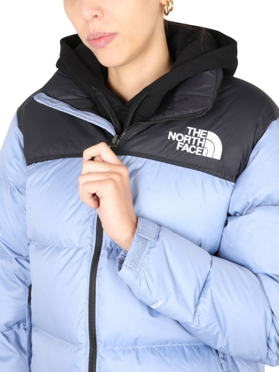 The North Face Nuptse Cropped Down Jacket In Folk Blue In Blue