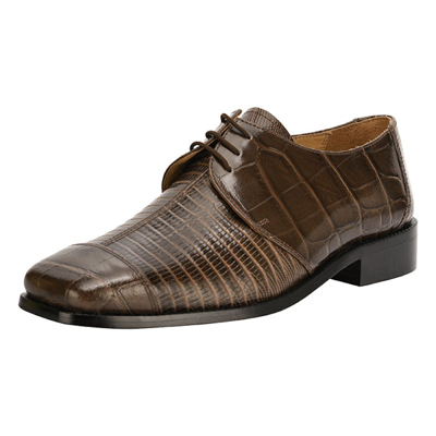 Shop Libertyzeno Casanova Leather Oxford Style Dress Shoes In Brown