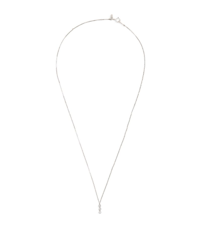Shop Persée White Gold And Diamond 3-stone Danaé Necklace