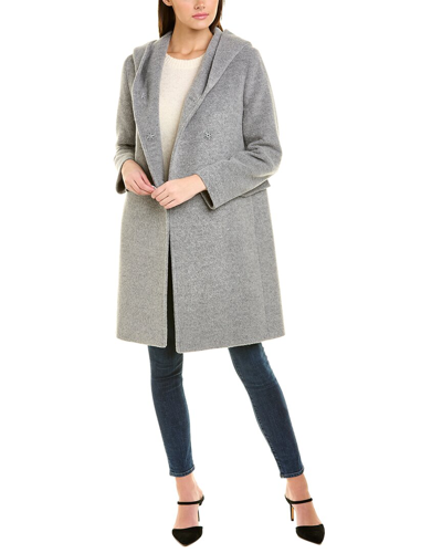Cinzia Rocca Icons Hooded Wool & Alpaca-blend Coat In Grey | ModeSens
