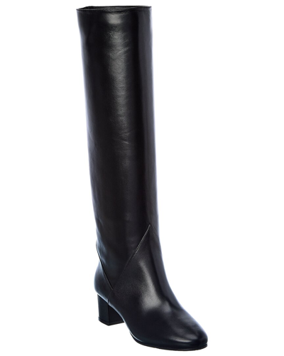 Shop Jimmy Choo Rydea 45 Leather Knee-high Boot In Black