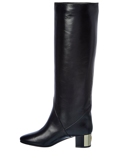 Shop Jimmy Choo Rydea 45 Leather Knee-high Boot In Black