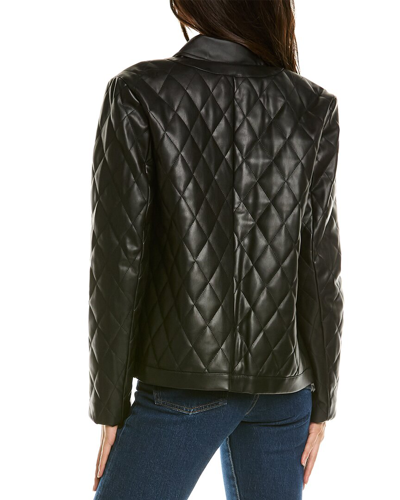 Shop Anne Klein Collarless Jacket In Black