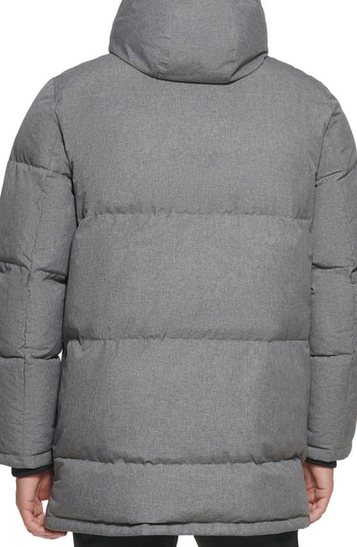 Dockers Arctic Hooded Quilted Puffer Jacket In Heather Grey
