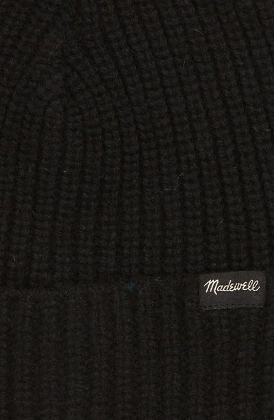 Shop Madewell Chunky Merino Wool Cuff Beanie In True Black