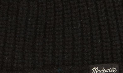 Shop Madewell Chunky Merino Wool Cuff Beanie In True Black
