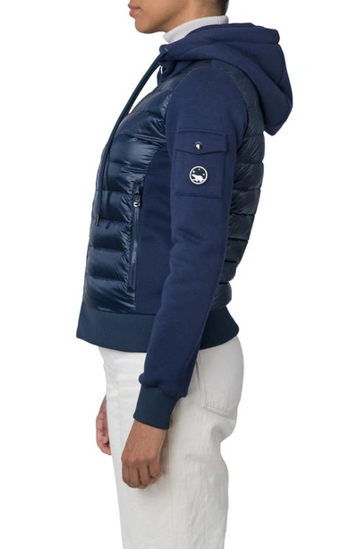 The Recycled Planet Company Luna Recycled Nylon Down Puffer Jacket In Midnight