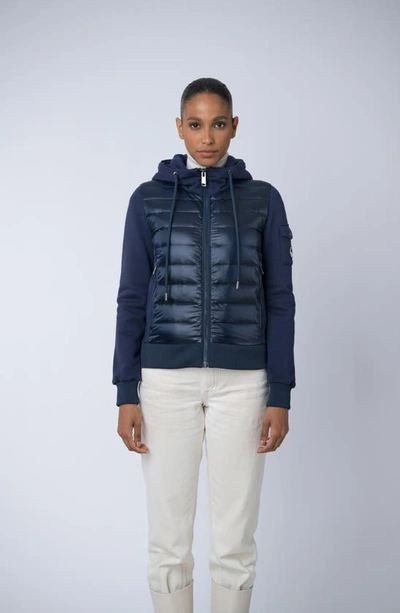 The Recycled Planet Company Luna Recycled Nylon Down Puffer Jacket In Midnight