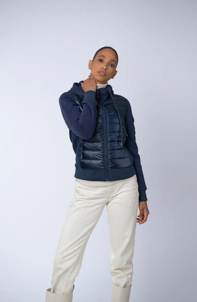 The Recycled Planet Company Luna Recycled Nylon Down Puffer Jacket In Midnight