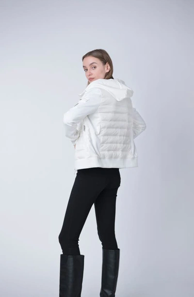 The Recycled Planet Company Luna Recycled Nylon Down Puffer Jacket In White