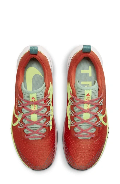 Shop Nike React Pegasus Trail 4 Running Shoe In Orange/ Green/ Bicoastal
