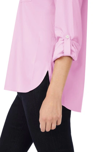 Foxcroft Cole Roll Sleeve Button-up Shirt In Orchid Bouquet