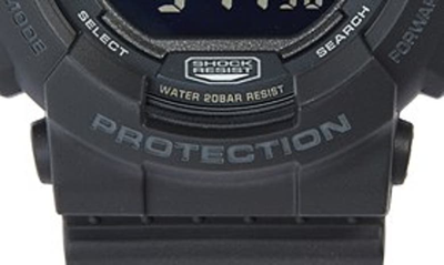 G-shock Men's Xl Digital Black Resin Strap Watch Gd100-1b In Black