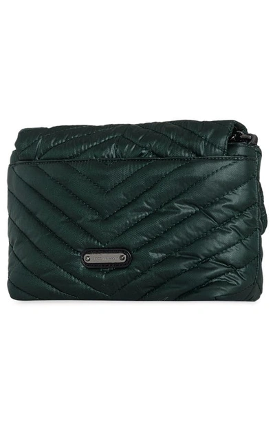 Shop Rebecca Minkoff Edie Quilted Crossbody Bag In Bottle Green