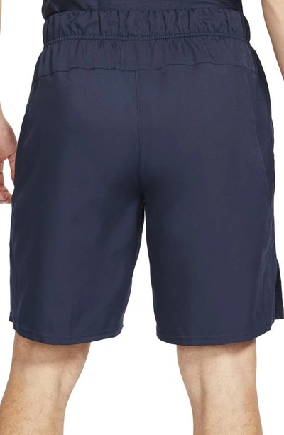 Shop Nike Court Dri-fit Victory Athletic Shorts In Obsidian/ White