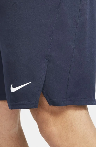 Nike Men's Court Dri-fit Victory 9" Tennis Shorts In Obsidian/ White