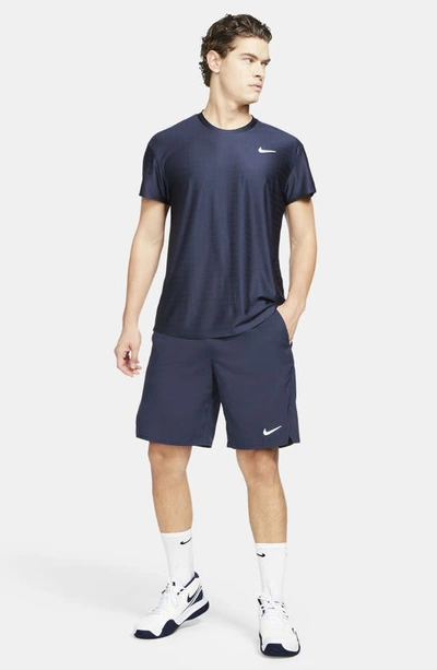 Shop Nike Court Dri-fit Victory Athletic Shorts In Obsidian/ White