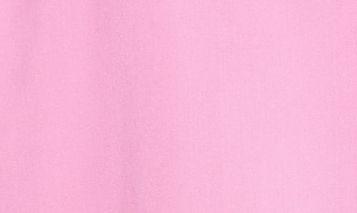 Shop Jacquemus La Chemise Notte Logo Charm Open Front Stretch Satin Blouse In Pink