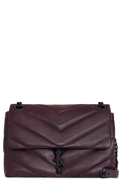 Shop Rebecca Minkoff Maxi Edie Quilted Leather Shoulder Bag In Concord