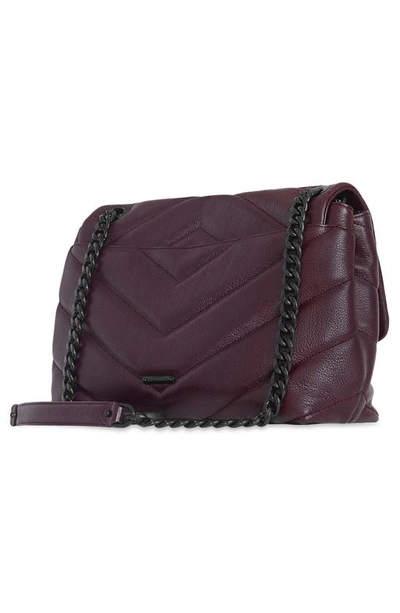 Shop Rebecca Minkoff Maxi Edie Quilted Leather Shoulder Bag In Concord
