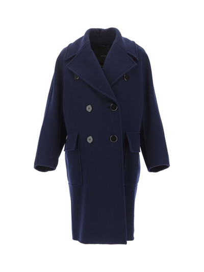 Shop Max Mara Patrik Double In Navy