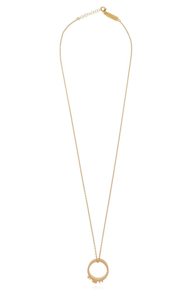 Shop Maison Margiela 11 Ring Rolo Chained Pendant Necklace In Gold