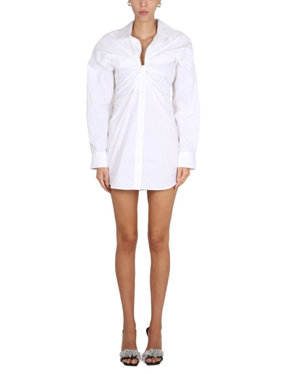 Shop Alexander Wang T T By Alexander Wang Ruched Detail Mini Dress In White