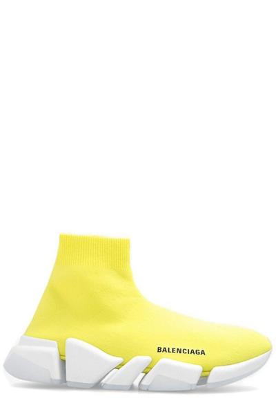 Shop Balenciaga Speed 2.0 Sneakers In Yellow