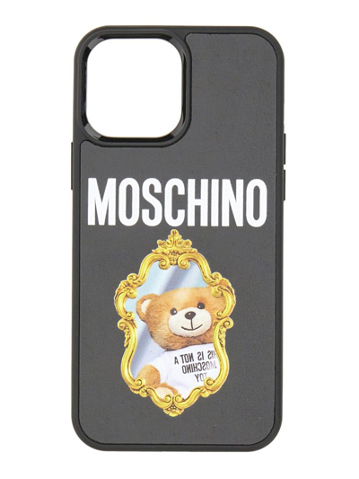 Shop Moschino Iphone 13 Pro Max Phone Case In Black