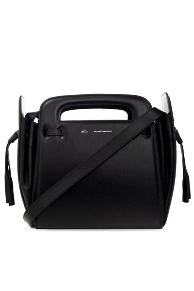 Shop Ami Alexandre Mattiussi Ami Logo Printed Small Tote Bag In Black