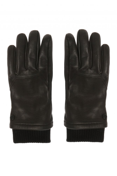 Shop Canada Goose Layered Leather Gloves In Black