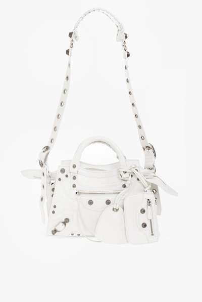 Shop Balenciaga Neo Cagole Xs Shoulder Bag In White