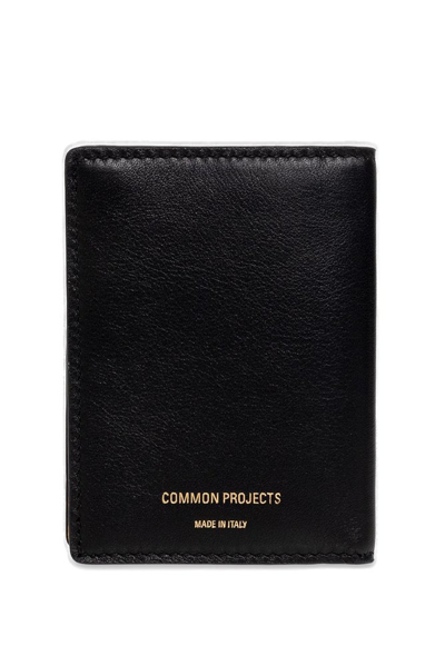 Shop Common Projects Logo Embossed Bifold Cardholder In Black