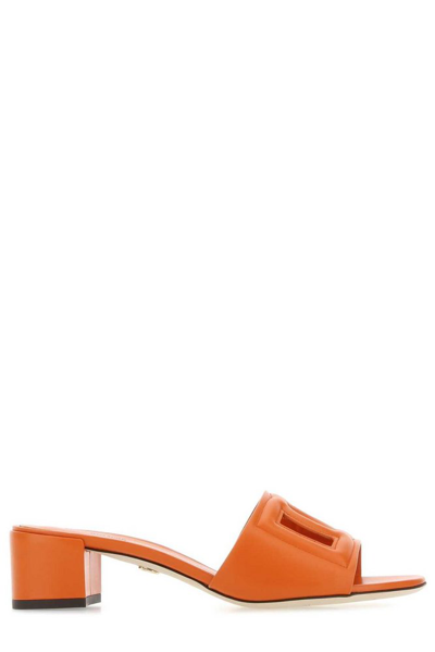 Shop Dolce & Gabbana Dg Millennials Sandals In Orange