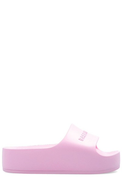 Shop Balenciaga Chunky Slide Sandals In Pink