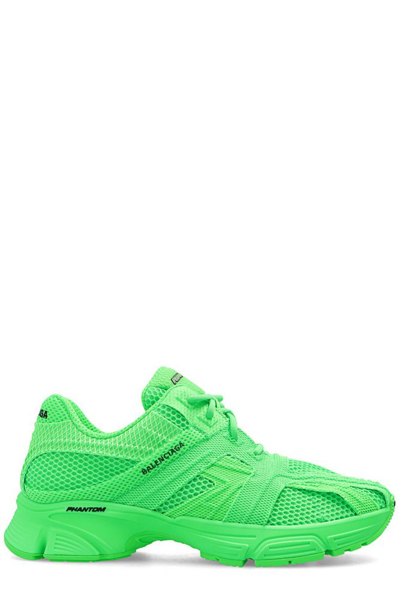 Shop Balenciaga Phantom Meshed Sneakers In Green
