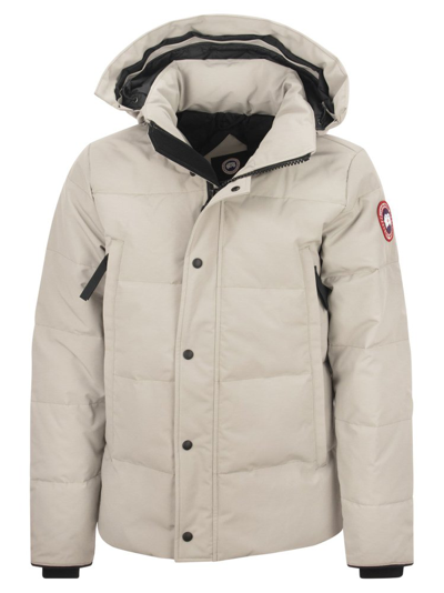 Shop Canada Goose Wyndham Hooded Padded Jacket In Beige