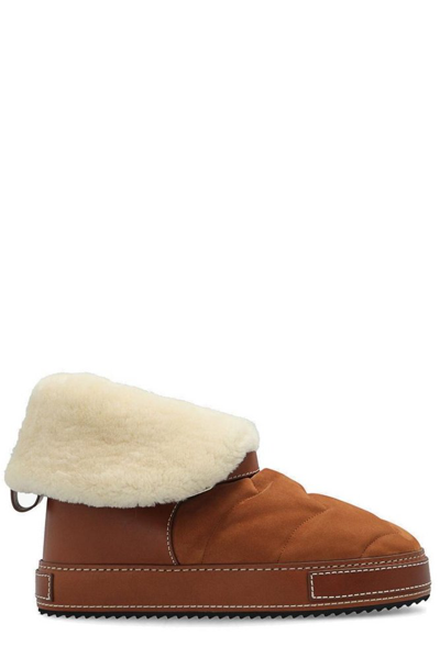 Shop Chloé Maxie Shearling Boots In Brown