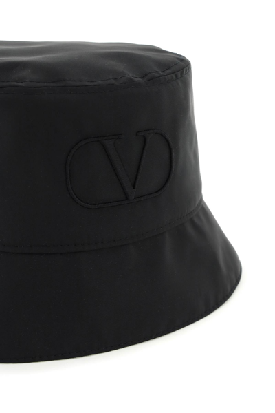 Shop Valentino Vlogo Signature Bucket Hat In Black