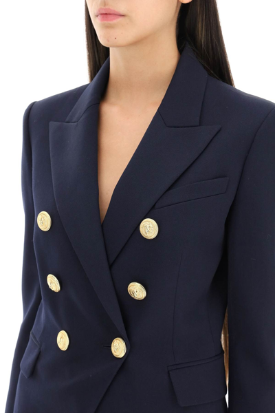 Balmain 6 Lion Button Wool Jacket Marine Blue In Uc Marine | ModeSens