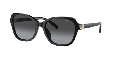 Shop Coach Woman Sunglasses Hc8349u Cd481 In Grey Gradient
