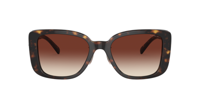 Shop Coach Woman Sunglasses Hc8352 Cd472 In Dark Brown Gradient