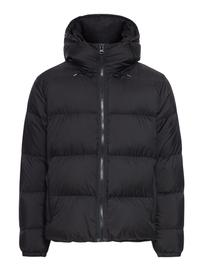 Shop Ten C Mid-layered Hooded Down Jacket In Black