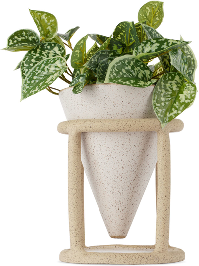 Shop Sin Off-white Resevoir Table Planter In Spec. White